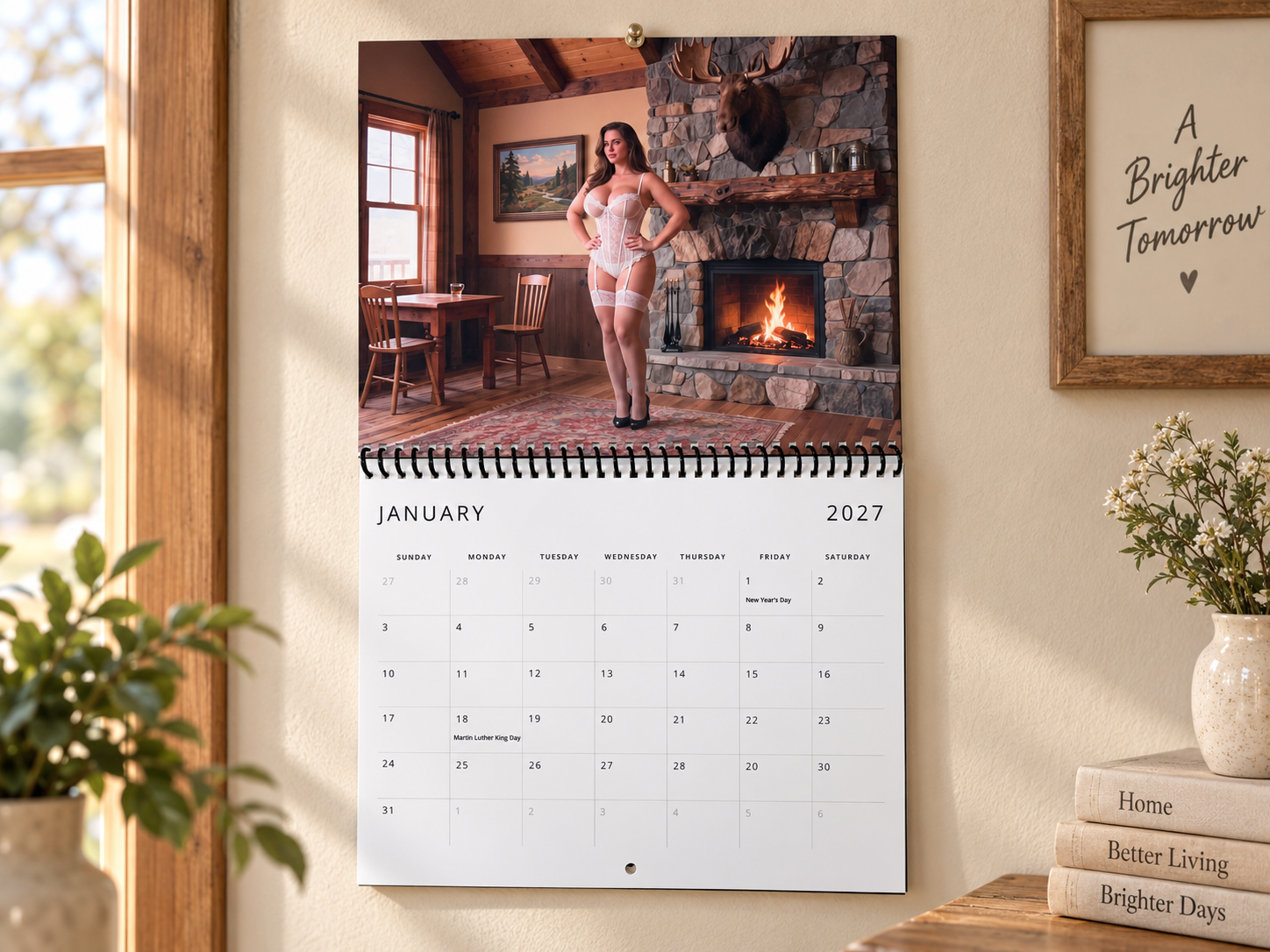 Double D’entendre Lingerie 2027 Wall Calendar - Image 3