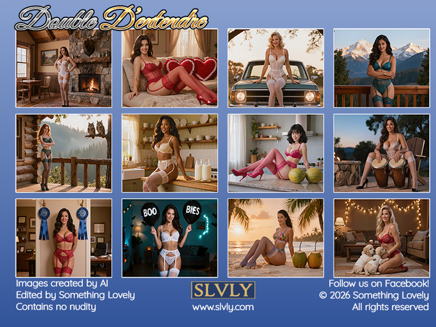 Double D’entendre Lingerie 2027 Wall Calendar - Image 5