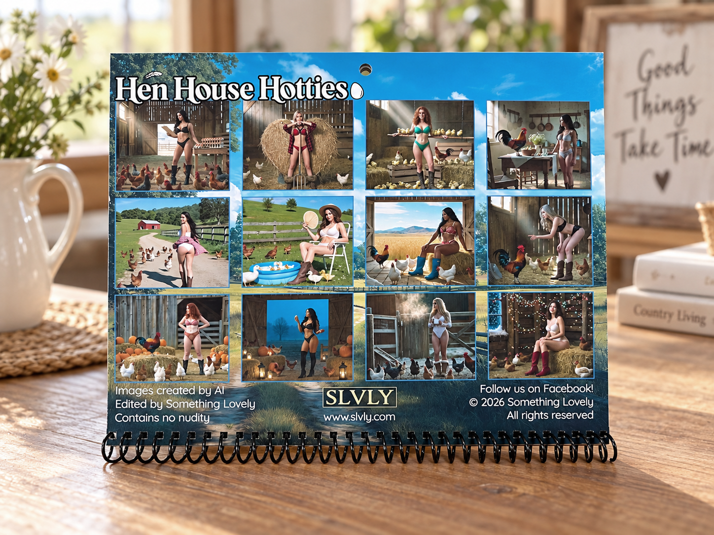 Hen House Hotties 2027 Farm Pinup Wall Calendar - Image 2
