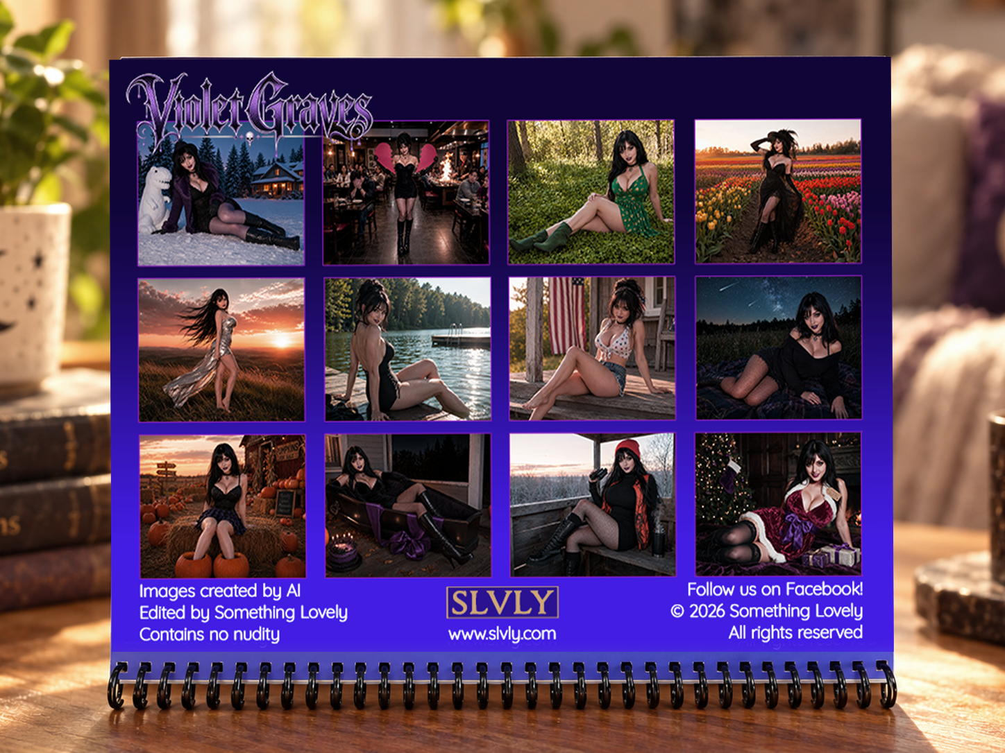 Violet Graves 2027 Gothic Pinup Wall Calendar - Image 2