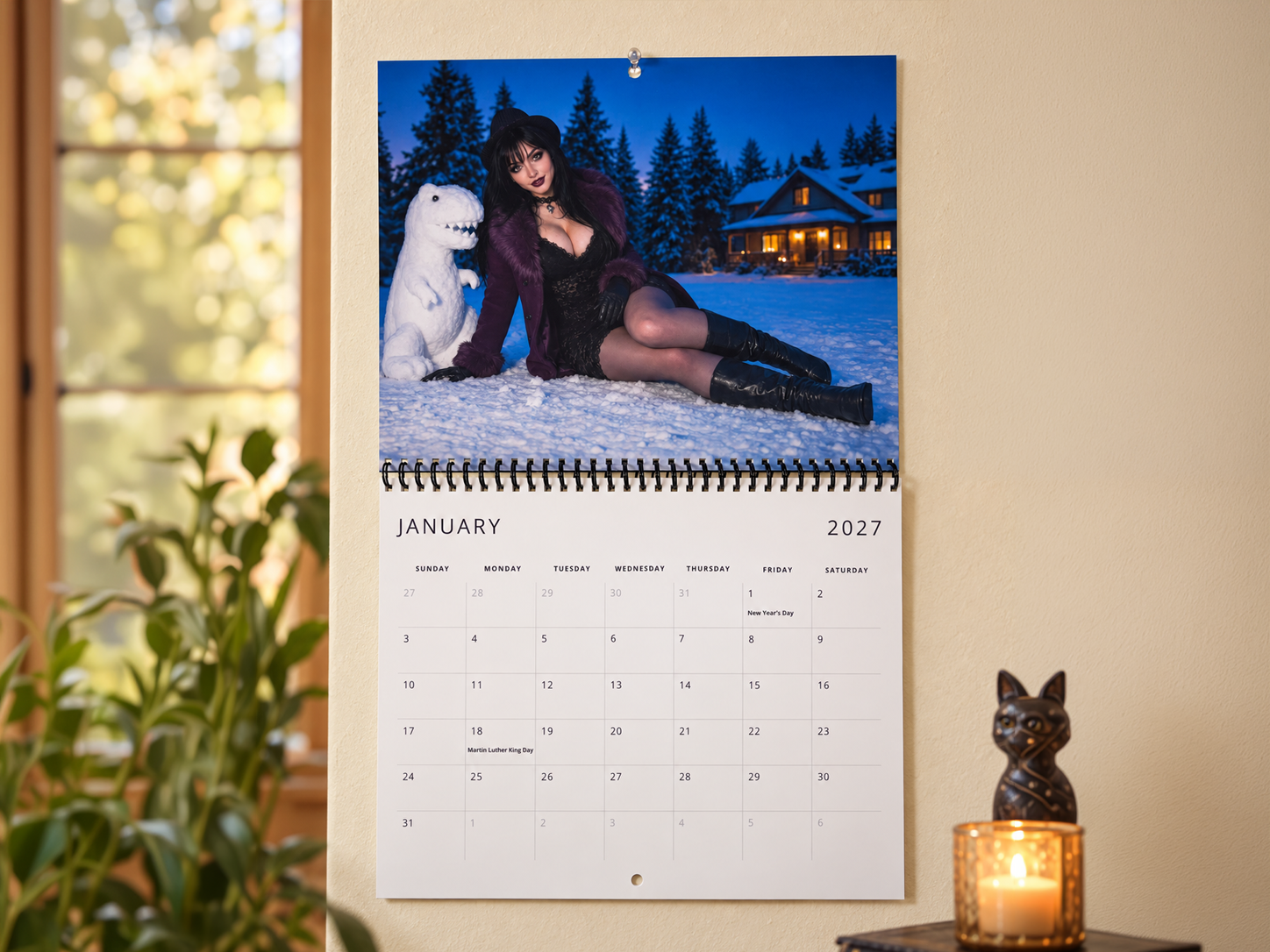 Violet Graves 2027 Gothic Pinup Wall Calendar - Image 3