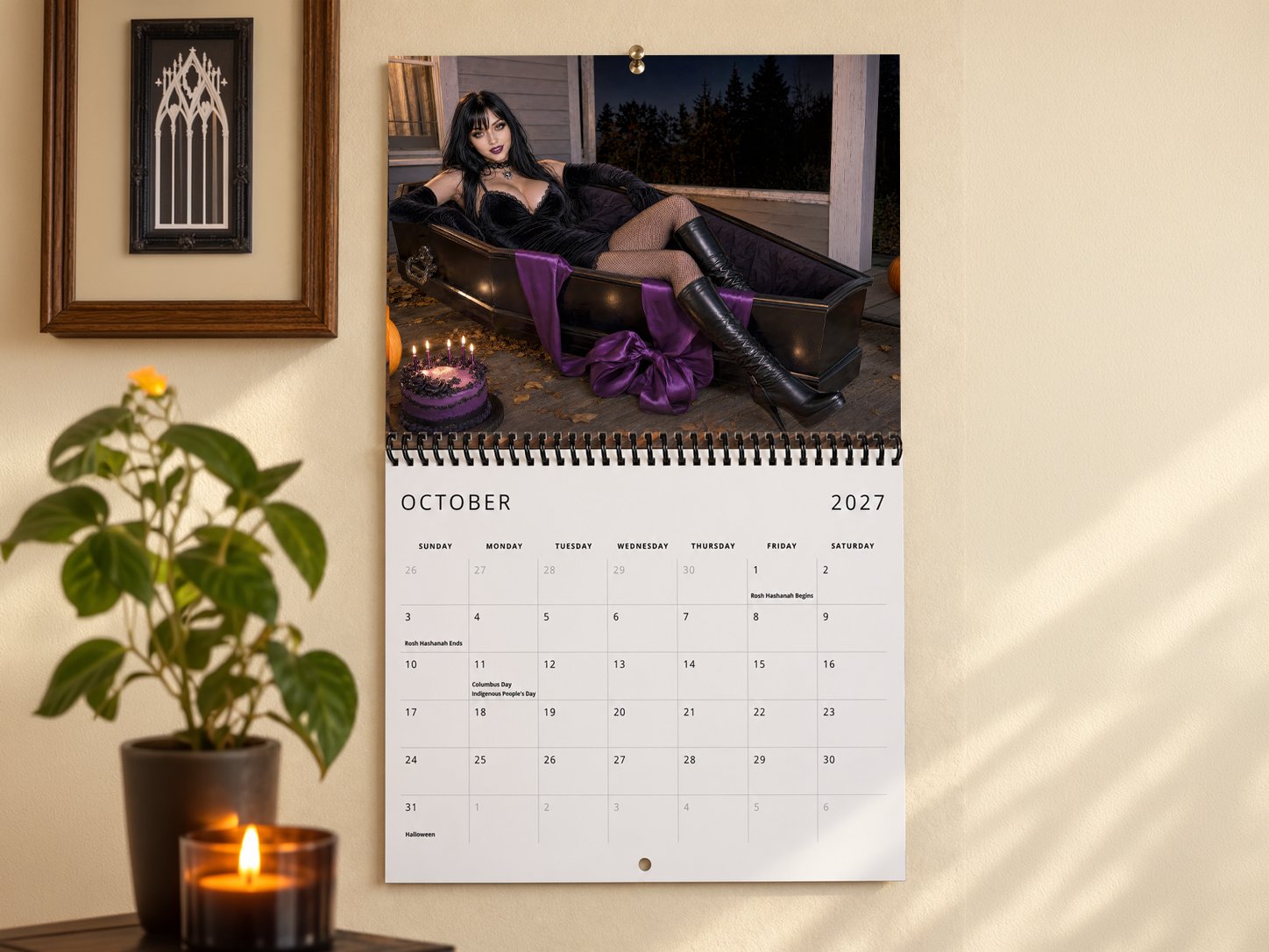 Violet Graves 2027 Gothic Pinup Wall Calendar - Image 4
